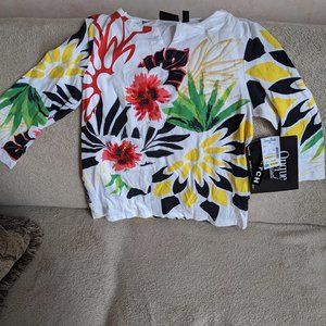 Women's Top, bright and happy pullover shirt, small